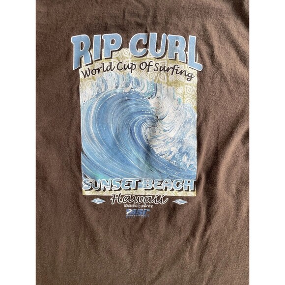Vintage Y2K Rip Curl Surf Rare Big Logo Beach‎ Skateboarding T-Shirt Brown Small - Picture 7 of 11